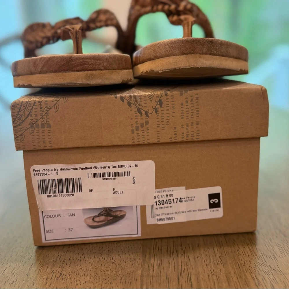 Free People Ivy Handwoven Footbed Sandals, Size 7 - Picture 6 of 8